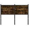 vidaXL T&ecirc;te de lit de remplacement ch&ecirc;ne fum&eacute; 120 cm bois d'ing&eacute;nierie et acier