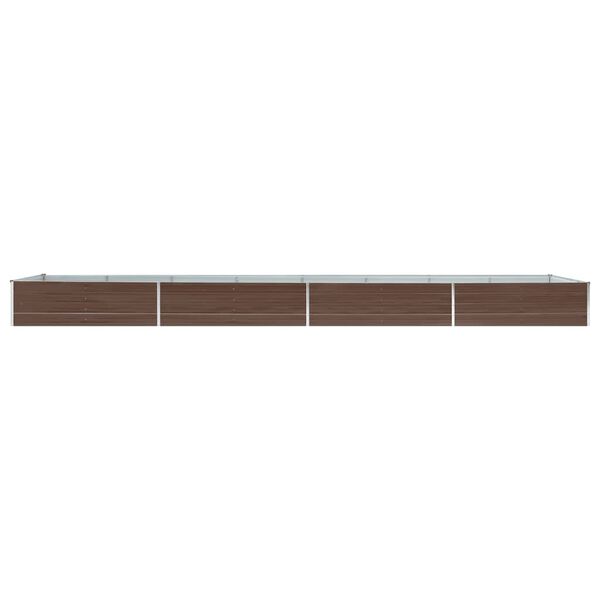 vidaXL Lit sur&eacute;lev&eacute; de jardin Acier galvanis&eacute; 600x80x45 cm Marron