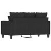 vidaXL Canap&eacute; &agrave; 2 places Noir 120 cm Tissu