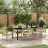 vidaXL Ensemble de salle &agrave; manger pour jardin 7 pcs Beige polyrotin