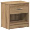 vidaXL Table de chevet avec tiroir en ch&ecirc;ne artisanal 39 x 28 x 41 cm