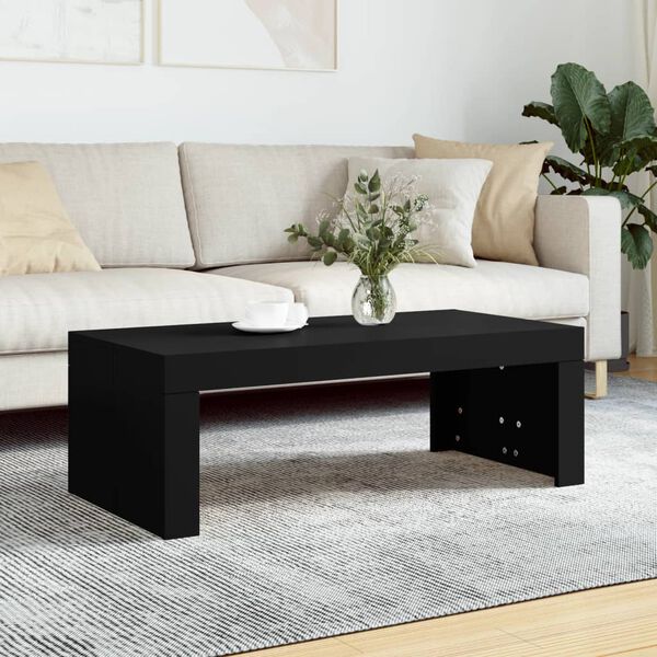 vidaXL Table basse noir 102x50x36 cm bois d'ing&eacute;nierie