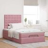 vidaXL Cadre de lit ottoman avec matelas rose 120x200 cm velours