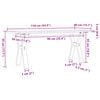 vidaXL Table basse cadre en Y 110x40x45 cm bois de pin massif et acier