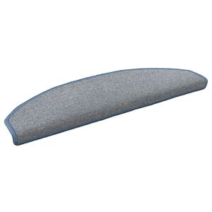 vidaXL Tapis d'escalier auto-adh&eacute;sifs 15 pcs Gris clair et bleu