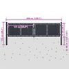 vidaXL Portail de jardin en acier 300 x 75 cm anthracite