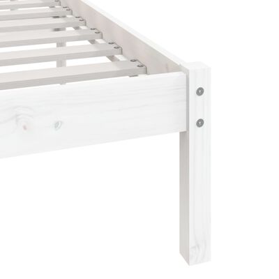 vidaXL Cadre de lit sans matelas blanc 150x200 cm bois de pin massif