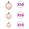 vidaXL Arbre de No&euml;l artificiel pr&eacute;-&eacute;clair&eacute;/boules pommes de pin 240cm