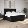 vidaXL Sommier &agrave; lattes de lit avec matelas Noir 180x200 cm Tissu