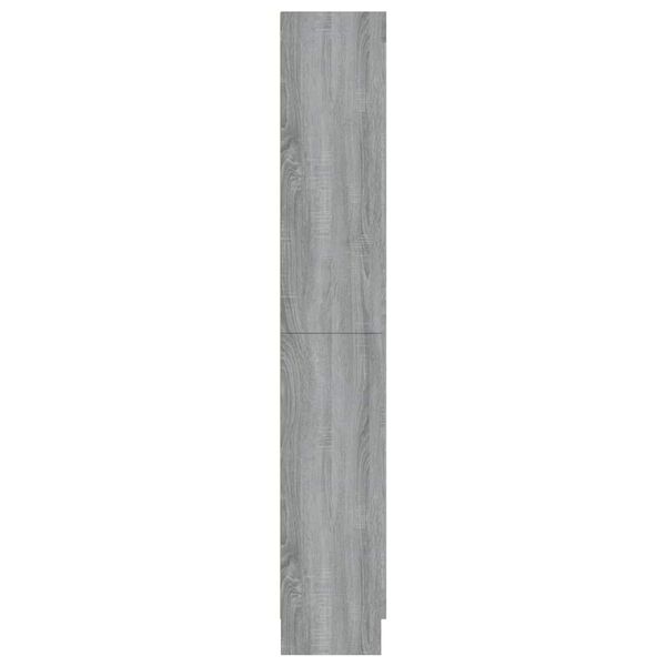 vidaXL Armoire &agrave; vitrine Sonoma gris 82,5x30,5x185cm Bois ing&eacute;nierie