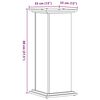 vidaXL Support pour plantes 33x33x80 cm bois d'ing&eacute;nierie