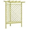 vidaXL Pergola d'angle avec si&egrave;ge 130x130x197 cm Pin impr&eacute;gn&eacute;