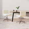 vidaXL Chaises pivotantes &agrave; manger lot de 2 cr&egrave;me velours