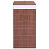 vidaXL Panier à linge avec 2 sections bambou marron 100 L