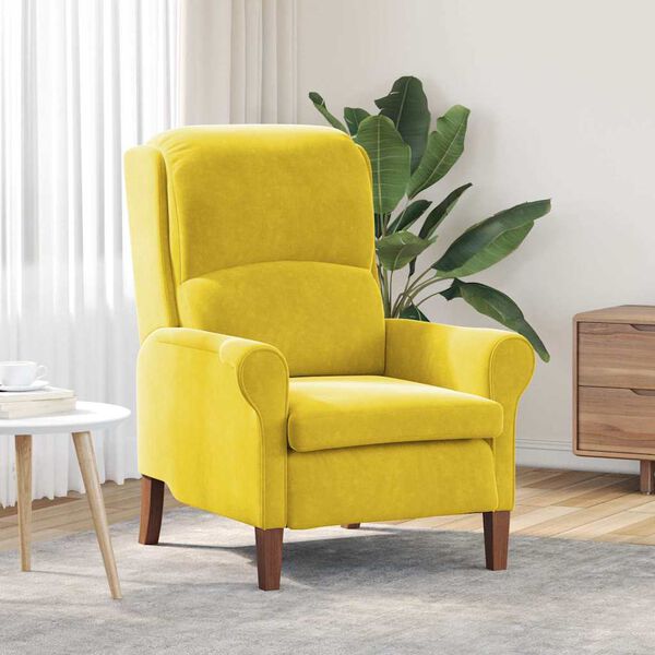 vidaXL fauteuil Jaune 76 x 94 x 102 cm Velours