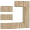 vidaXL Ensemble de meubles TV 6 pcs Ch&ecirc;ne sonoma Bois d'ing&eacute;nierie