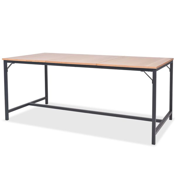 vidaXL Table &agrave; manger Bois de fr&ecirc;ne 180x90x76 cm