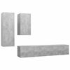 vidaXL Ensemble de meubles TV 4 pcs Gris b&eacute;ton Bois d'ing&eacute;nierie