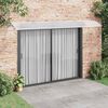 vidaXL Auvent de porte gris 400 x 100 cm Polycarbonate