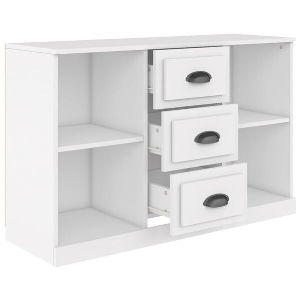vidaXL Buffet blanc 104,5x35,5x67,5 cm bois d'ing&eacute;nierie