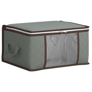 vidaXL Bo&icirc;te de rangement avec fen&ecirc;tre lat&eacute;rale transparente Gris