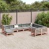 vidaXL Salon de jardin 10 pcs bois massif&nbsp;sapin de douglas