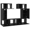 vidaXL Ensemble meuble TV 6 pcs Ch&ecirc;ne noir Bois d'ing&eacute;nierie