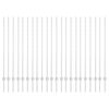 vidaXL Poteau de cl&ocirc;ture ench&acirc;ss&eacute; 22 pc Argent&eacute; 180 cm