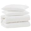 vidaXL Ensemble de Duvet 3 pc Blanc Microfibre et Plumes D'oie