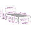 vidaXL Cadre de lit avec t&ecirc;te de lit Naturel 75 x 190 cm Pin massif