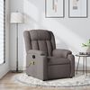 vidaXL Fauteuil de massage inclinable Taupe Tissu