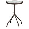 vidaXL Ensemble bistro de jardin 3 pcs Marron Acier