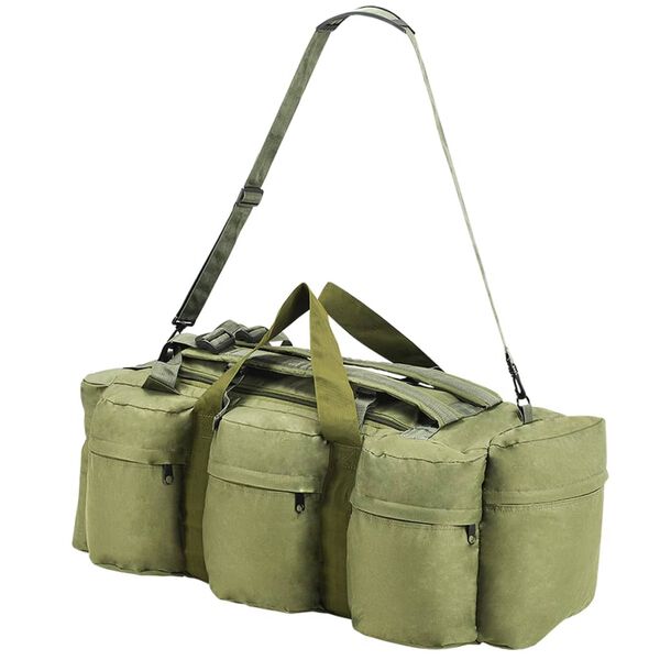 vidaXL Sac de sport style militaire 3-en-1 45 L Vert olive