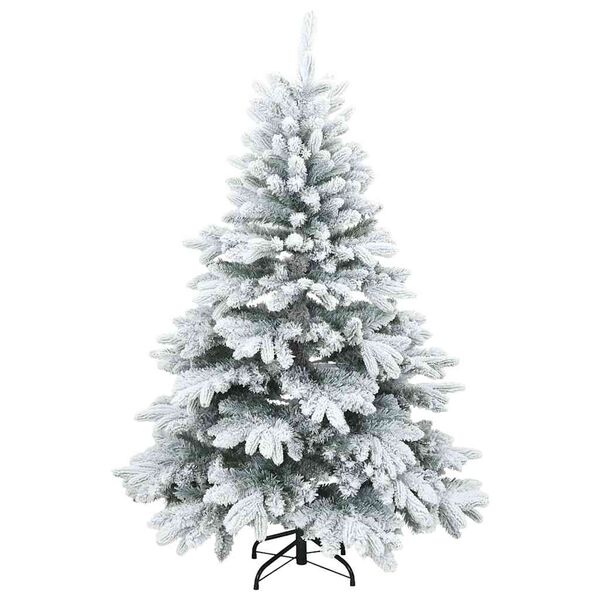 vidaXL Sapin de No&euml;l artificiel avec 150 LED Blanc 150 cm PE et PVC