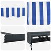 vidaXL Auvent r&eacute;tractable bleu et blanc 4,5x3 m tissu et aluminium