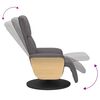 vidaXL Fauteuil inclinable avec repose-pieds gris similicuir