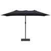 vidaXL Parasol de jardin Noir 385 x 209 x 244 cm tissu
