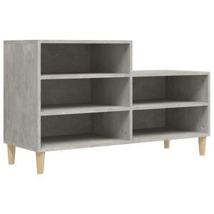 vidaXL Armoire &agrave; chaussures Gris b&eacute;ton 102x36x60 cm Bois d'ing&eacute;nierie