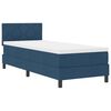 vidaXL Lit &agrave; ressorts avec bandes LED Bleu 80 x 200 cm tissu