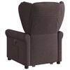 vidaXL Fauteuil inclinable de massage Marron fonc&eacute; Tissu
