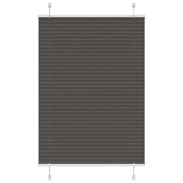 vidaXL Store pliss&eacute; noir 85x100 cm largeur du tissu 84,4 cm polyester