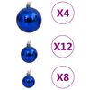 vidaXL Ensemble de boules de No&euml;l 111 pi&egrave;ces bleu polystyr&egrave;ne