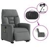 vidaXL Fauteuil inclinable de massage électrique Gris foncé Tissu