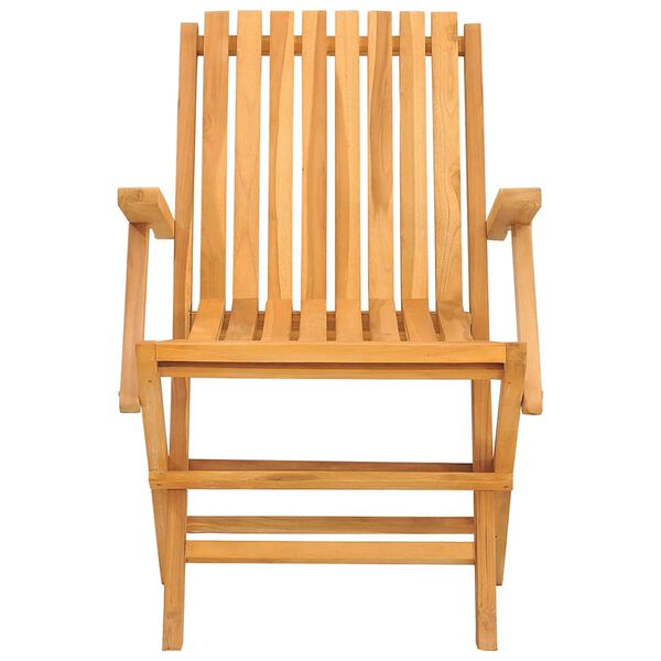 vidaXL Chaises de jardin pliantes lot de 2 61x67x90cm bois massif teck