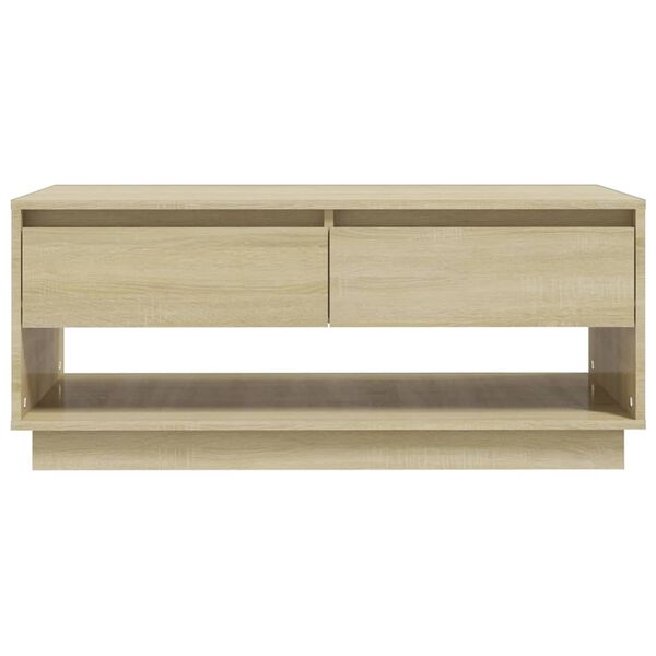 vidaXL Table basse Ch&ecirc;ne sonoma 102,5x55x44 cm Bois d'ing&eacute;nierie