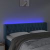 vidaXL T&ecirc;te de lit &agrave; LED Bleu fonc&eacute; 163x16x78/88 cm Velours