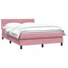 vidaXL Sommier &agrave; lattes de lit avec matelas rose 140x220 cm velours