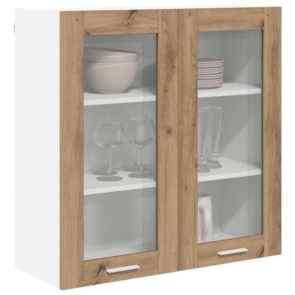 vidaXL Armoire suspendue avec stockage Ch&ecirc;ne artisanal 80 x 31 x 80 cm