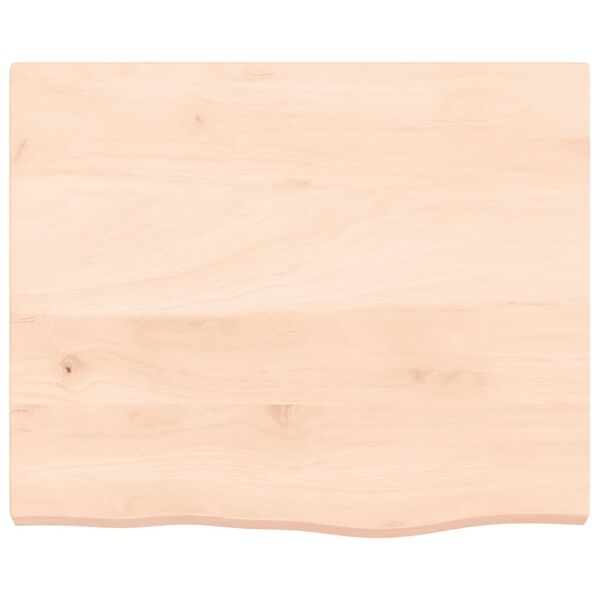 vidaXL Dessus de table 60x50x(2-4) cm bois de ch&ecirc;ne massif non trait&eacute;