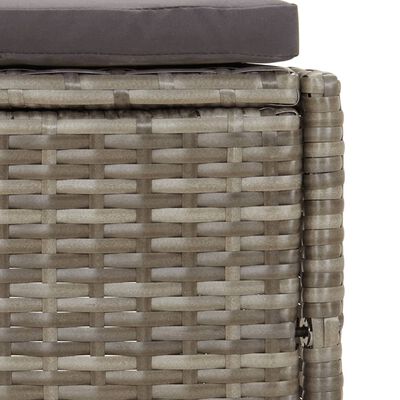 vidaXL Bancs de spa avec coussins 2 pcs gris résine tressée